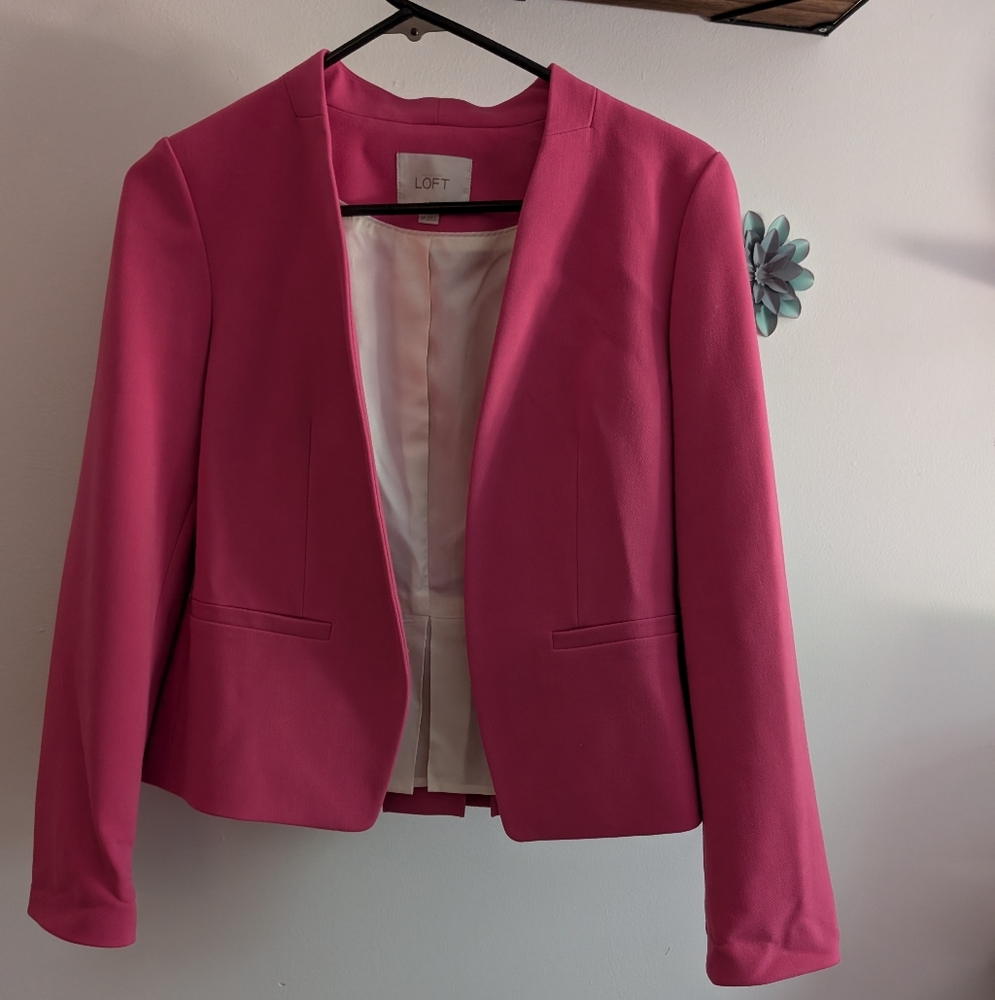 Ann Taylor Loft Fuchsia Pink Blazer